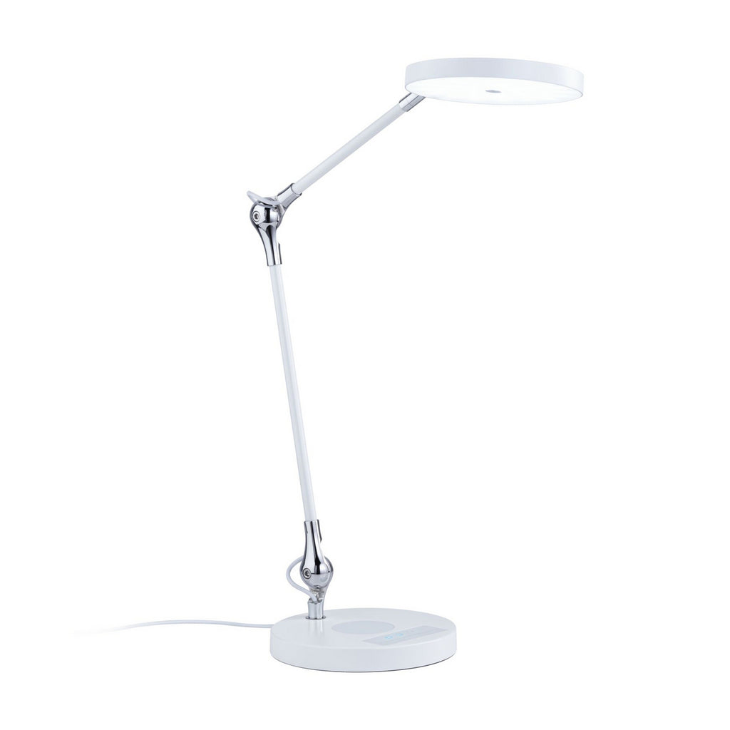 Detalj av LED bordlampe Numis dimbar CCT med Qi-lading hvit