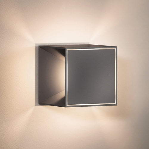 LED bordlampe Nutalis mini oppladbar dimbar grafitt IP54 forfra