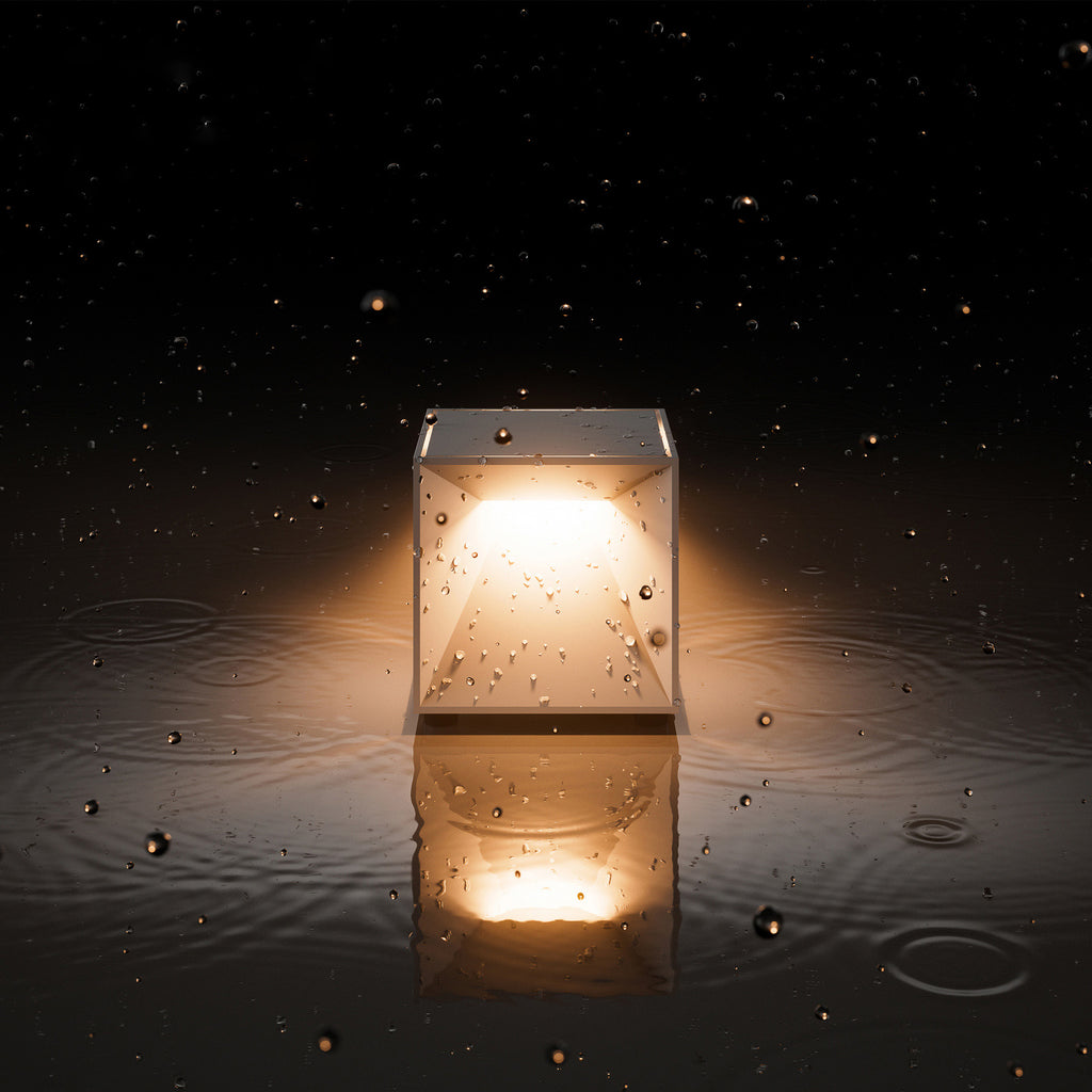 LED bordlampe Nutalis mini oppladbar dimbar grafitt IP54 med magnetisk ladekabel