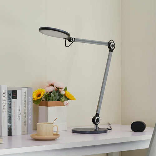 LED bordlampe Nyxaris dimbar CCT grå metall bakside