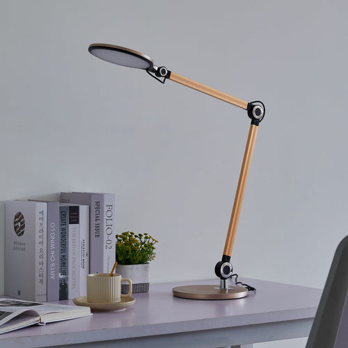LED bordlampe Nyxaris gull CCT dimbar 50 cm bakside