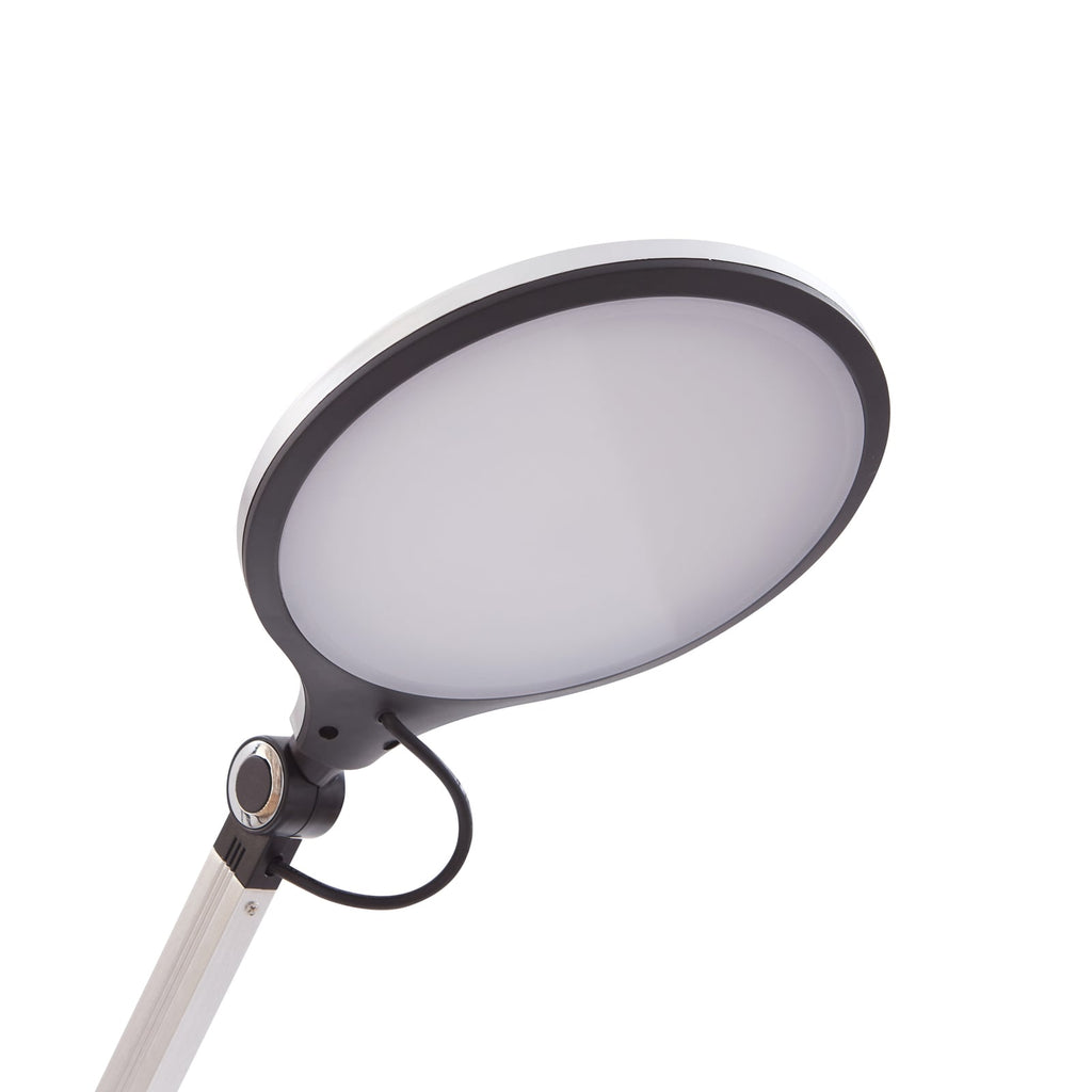 LED bordlampe Nyxaris sølv CCT dimbar 50 cm helhetsbilde