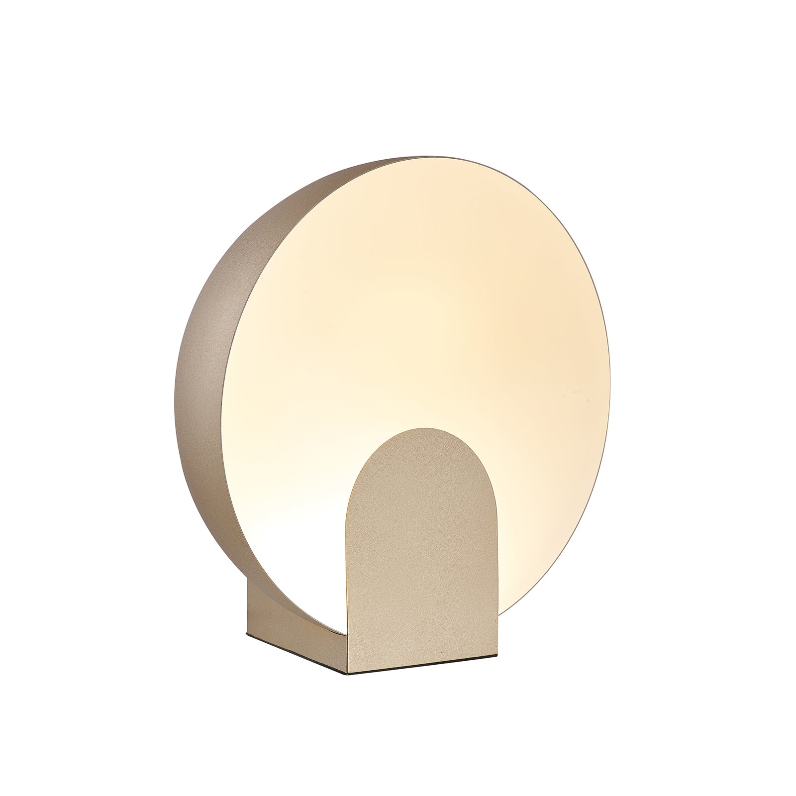LED bordlampe Óculo indirekte lys gullfarget sett forfra