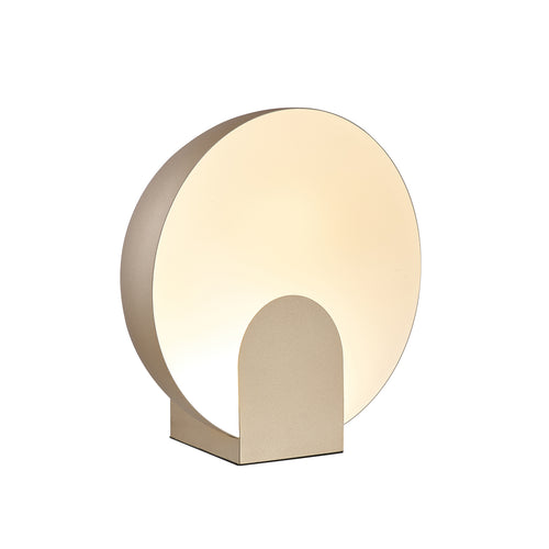 LED bordlampe Óculo indirekte lys gullfarget sett forfra
