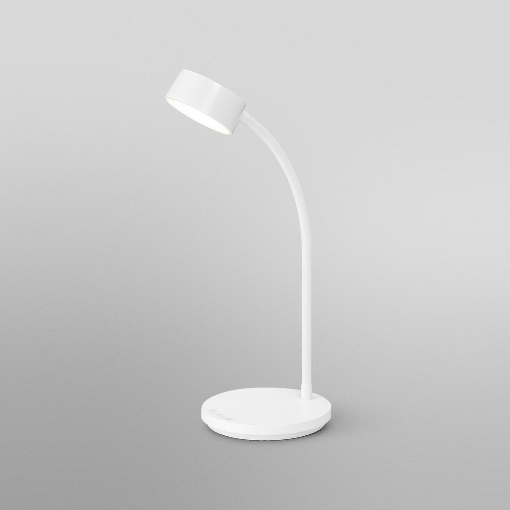 LED bordlampe Office Line Desk Cylinder CCT dimbar hvit montert på skrivebord