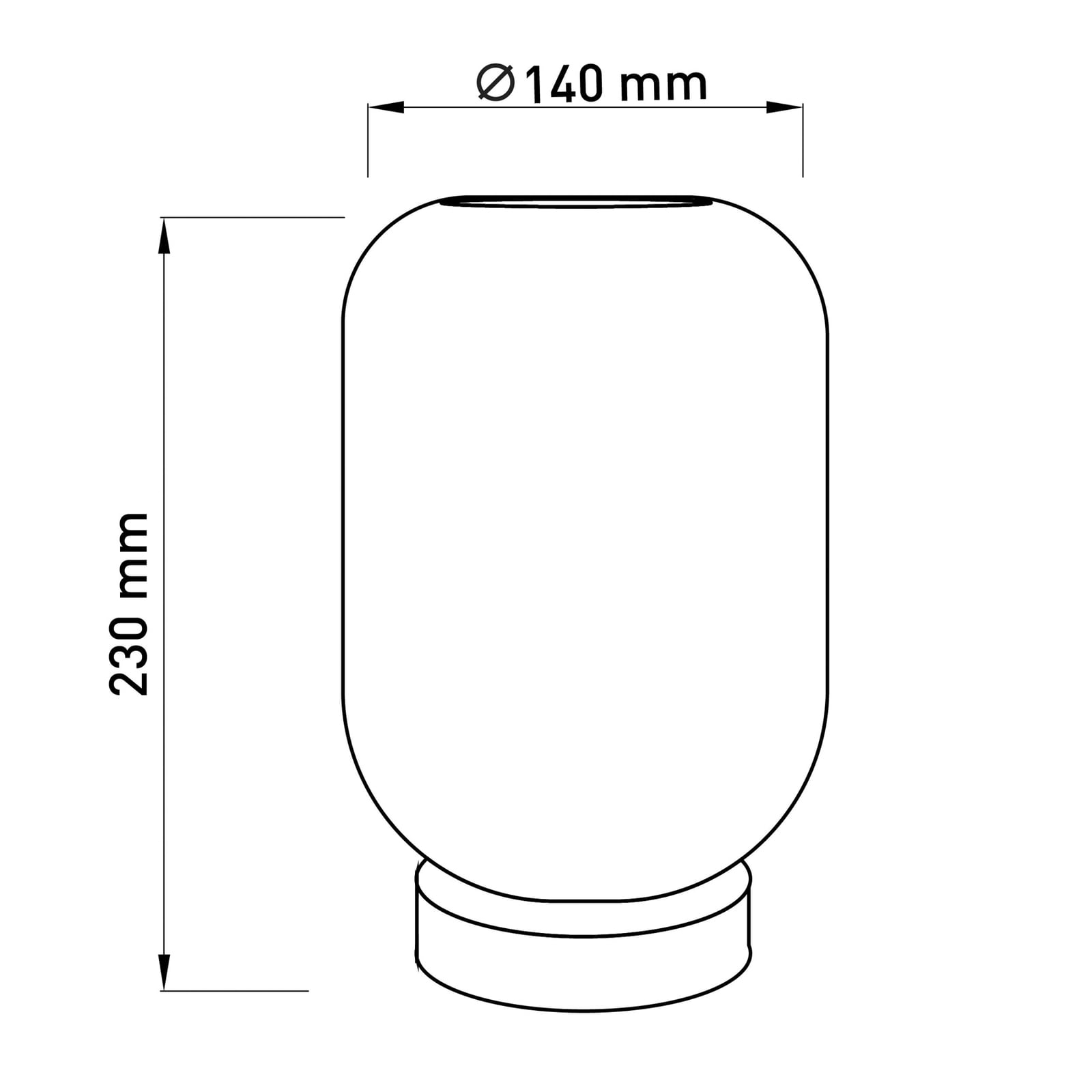 Detalj av LED bordlampe oppladbar røykgrå glass dimbar Ø14 cm Näve