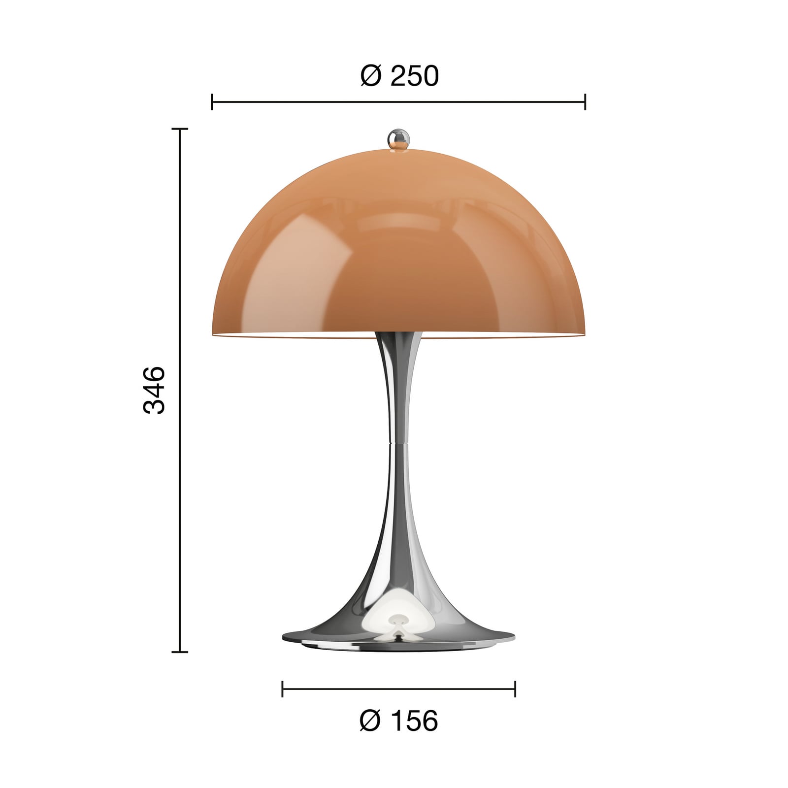 LED bordlampe Panthella 250 Portable oppladbar IP44 detalj