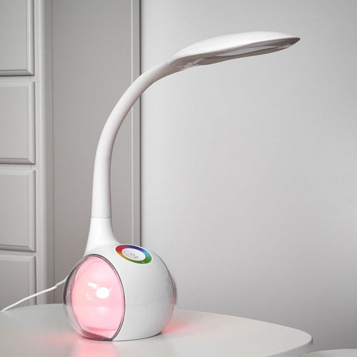 LED bordlampe Paula fleksibel hvit dimbar RGB H53 cm bakside
