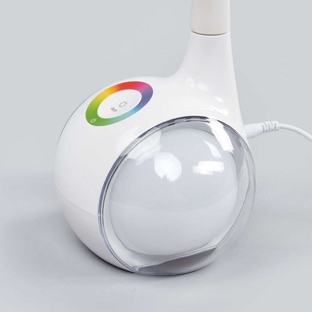 LED bordlampe Paula fleksibel hvit dimbar RGB H53 cm sokkel med RGB lys