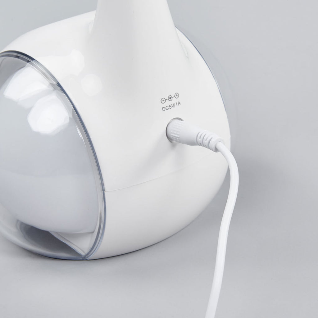 LED bordlampe Paula fleksibel hvit dimbar RGB H53 cm lys i bruk