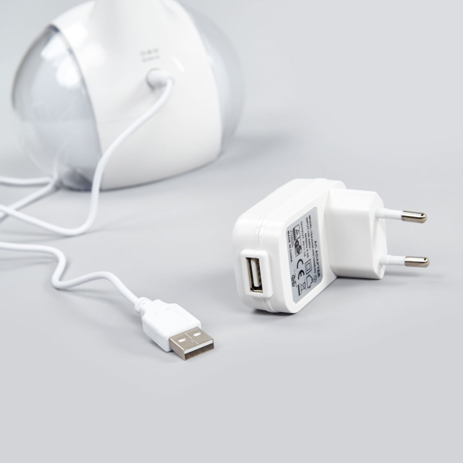 LED bordlampe Paula fleksibel hvit dimbar RGB H53 cm sideprofil