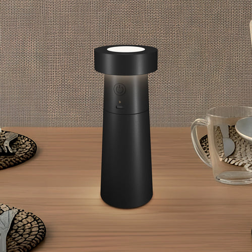 LED bordlampe Pepper pepperkvern mørkegrå oppladbar IP44 bakside