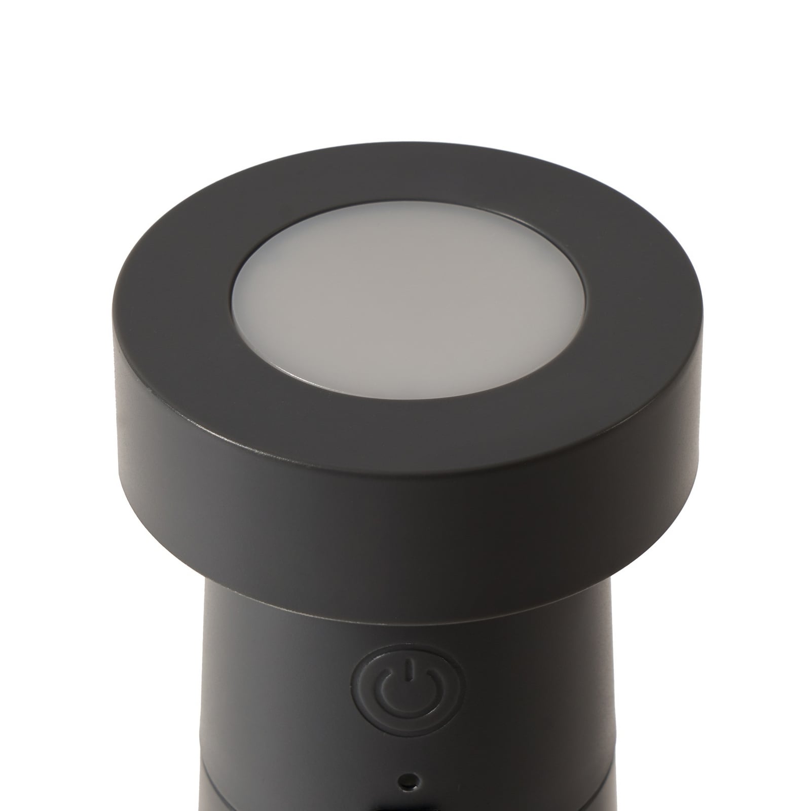 LED bordlampe Pepper pepperkvern mørkegrå oppladbar IP44 lys opplyst