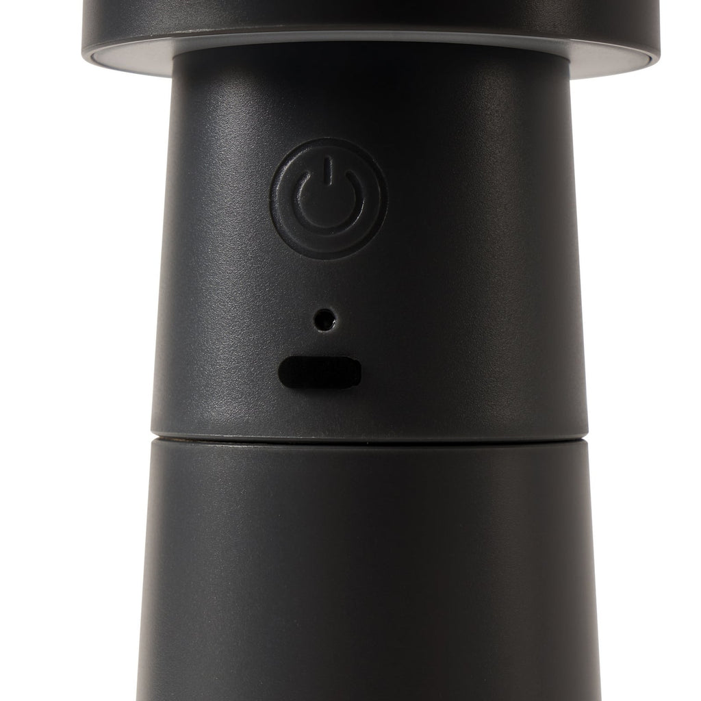 LED bordlampe Pepper pepperkvern mørkegrå oppladbar IP44 USB ladekabel