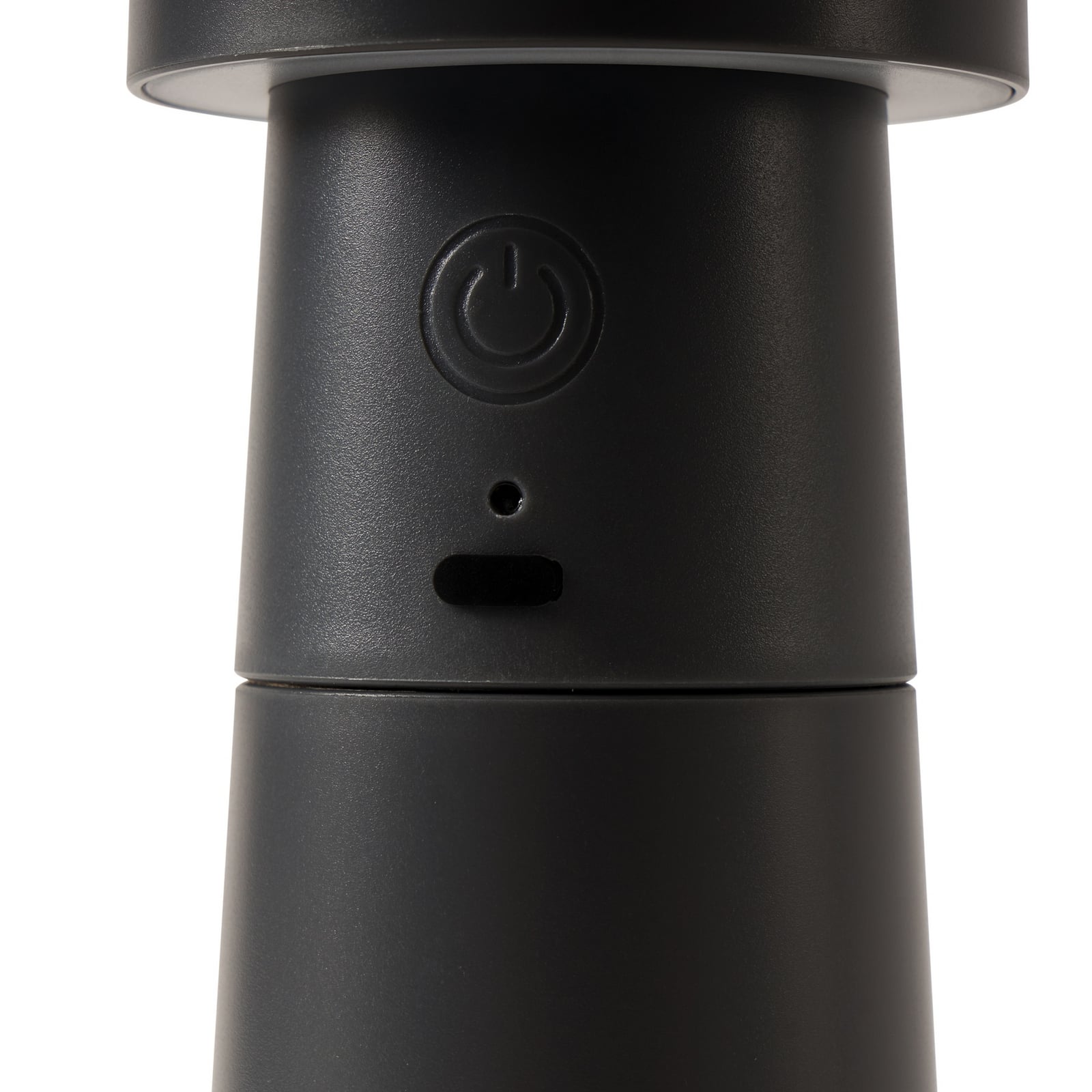 LED bordlampe Pepper pepperkvern mørkegrå oppladbar IP44 USB ladekabel