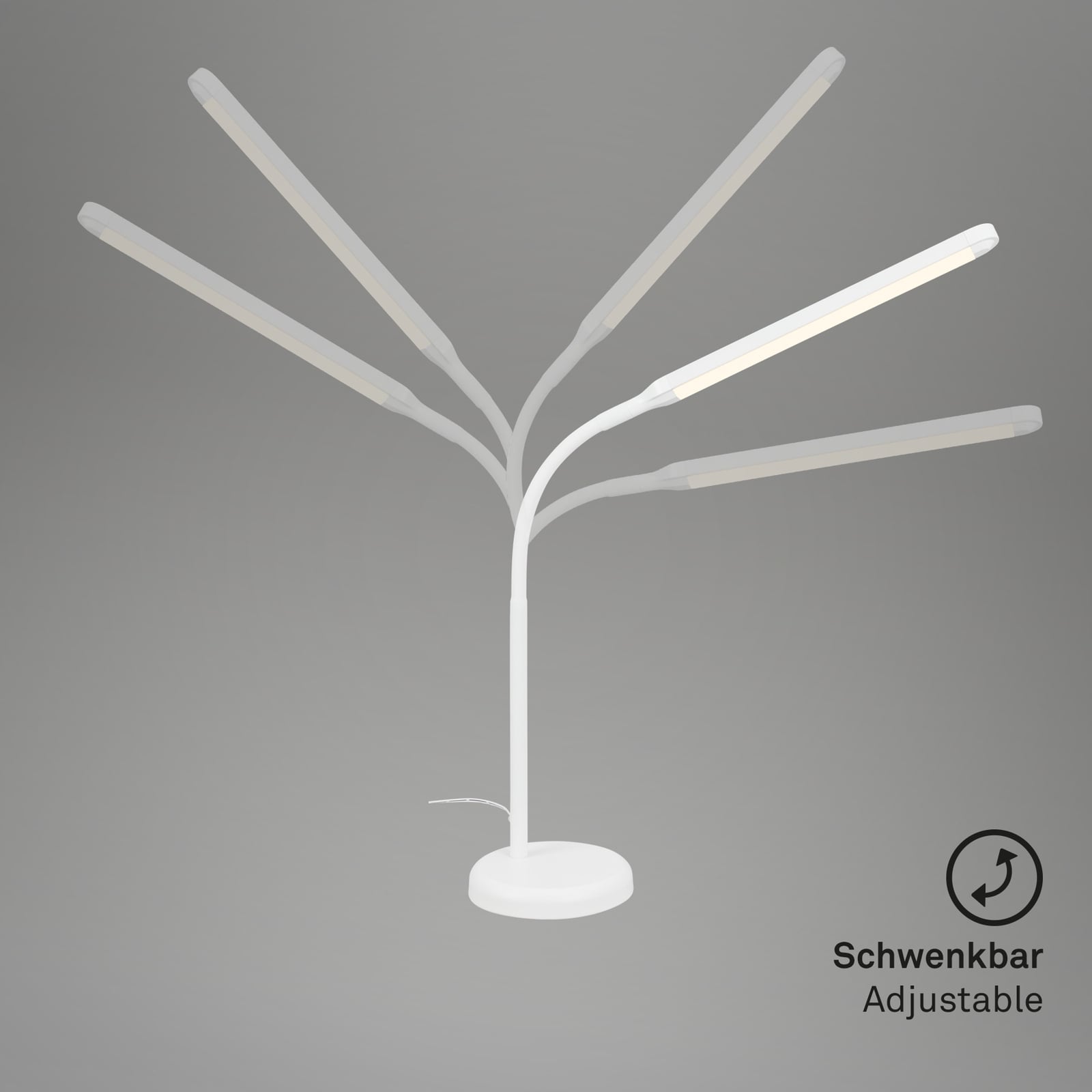 LED bordlampe Pivaz med berøringsdimmer hvit lampeprofil
