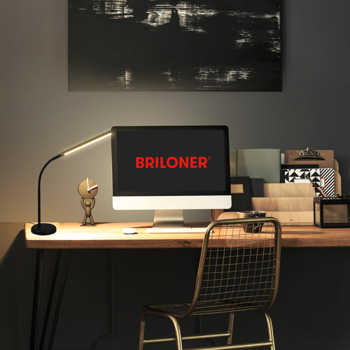LED bordlampe Pivaz dimbar berøringsdimmer svart 6W bakside