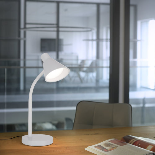 LED bordlampe Pixie hvit plast bakside