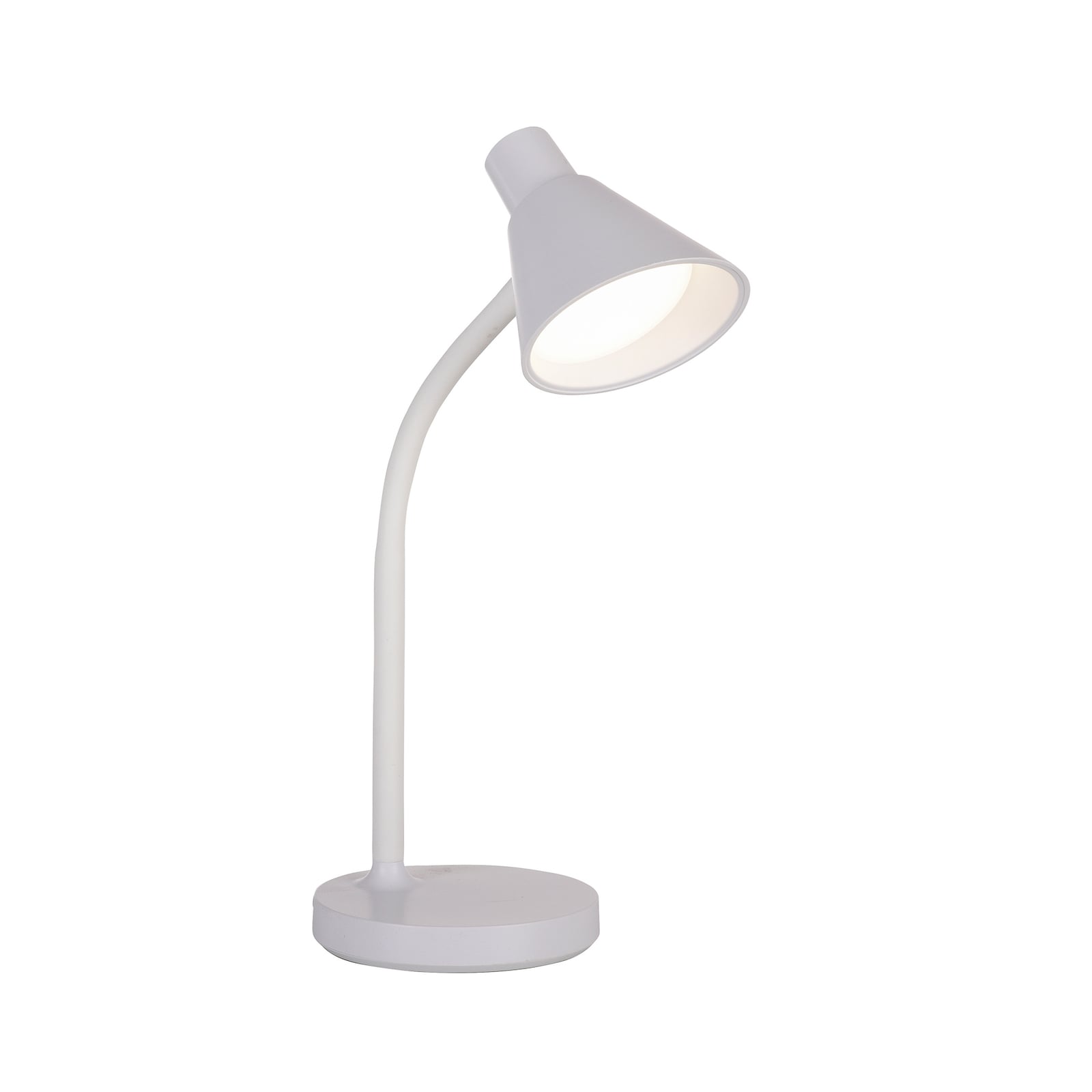 LED bordlampe Pixie hvit plast detalj av lampehode