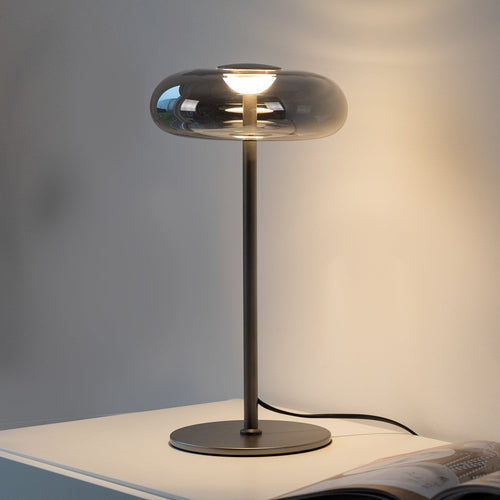 LED bordlampe Posh røykglass dimbar forfra