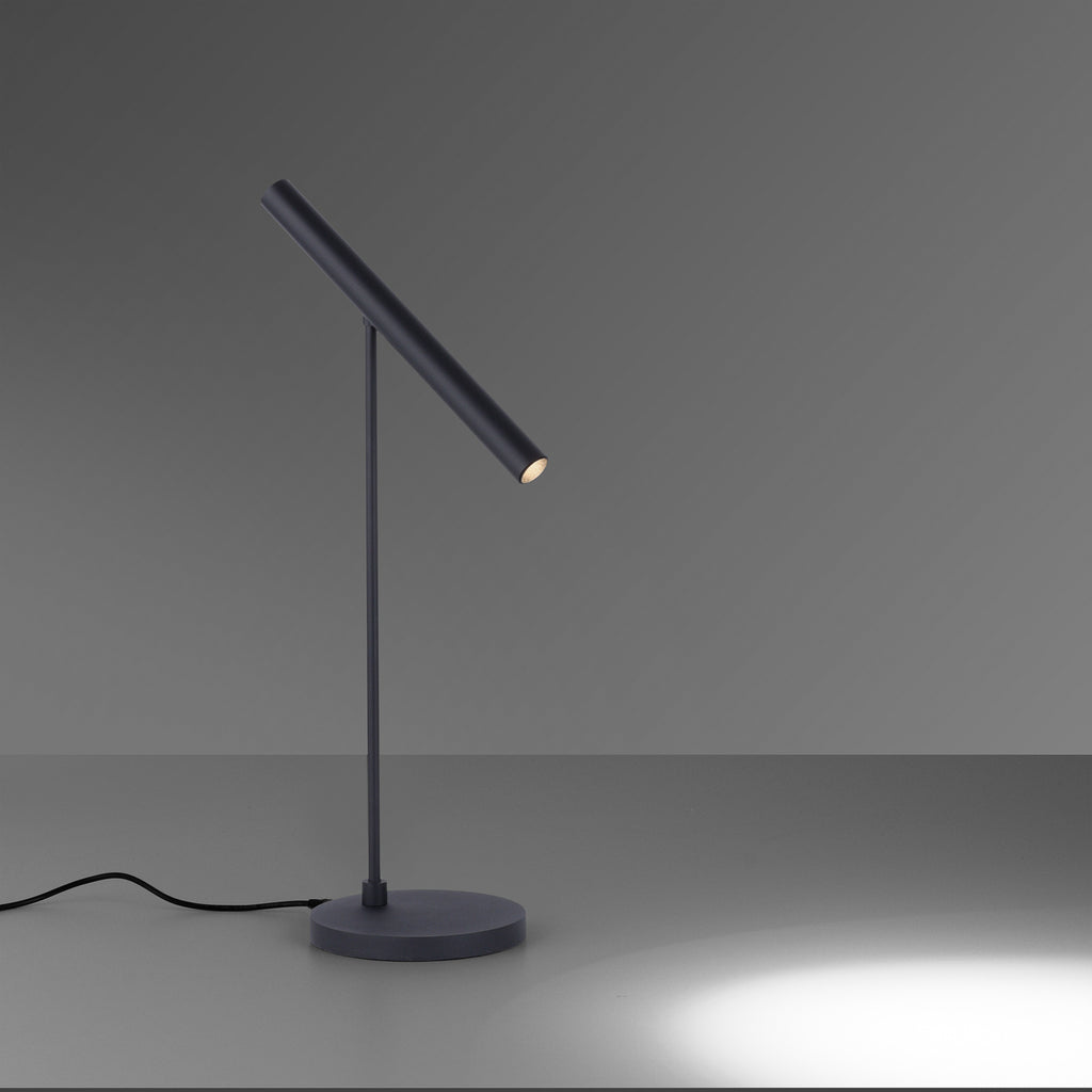 LED bordlampe Pure Tutua dimbar sensordimmer svart 6W nærbilde av sensor