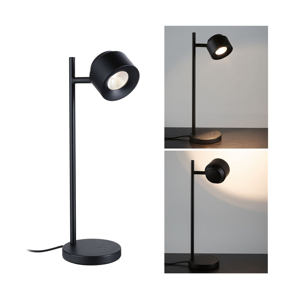 LED bordlampe Puric Pane I svart dimbar bakside