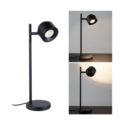 LED bordlampe Puric Pane I svart dimbar bakside