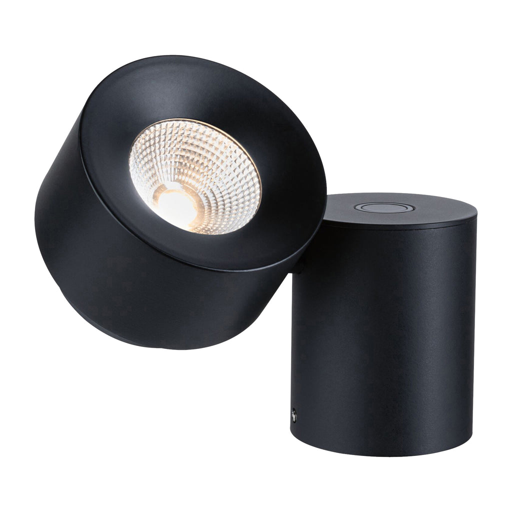 LED-bordlampe Puric Pane I svart svingbar dimbar detalj av lampehode