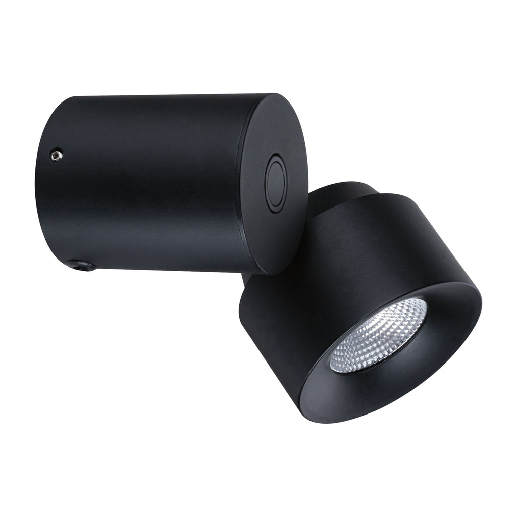 LED-bordlampe Puric Pane I svart svingbar dimbar kabeldetalj