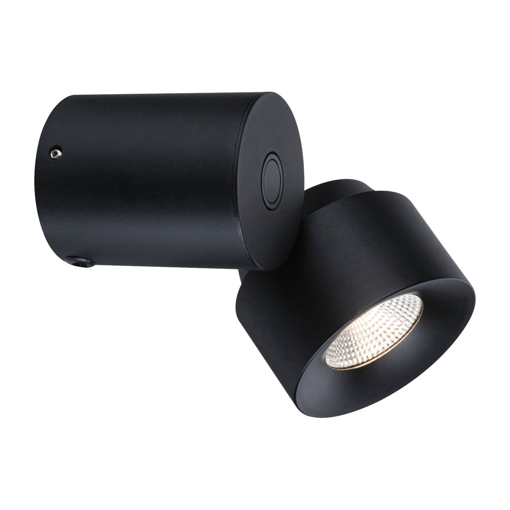 LED-bordlampe Puric Pane I svart svingbar dimbar montert på bord