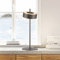 LED bordlampe Q-Rotate dimbar mørkebrun 40 cm Zigbee forfra