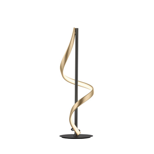 LED bordlampe Q-Swing dimbar antrasitt/messing bakside