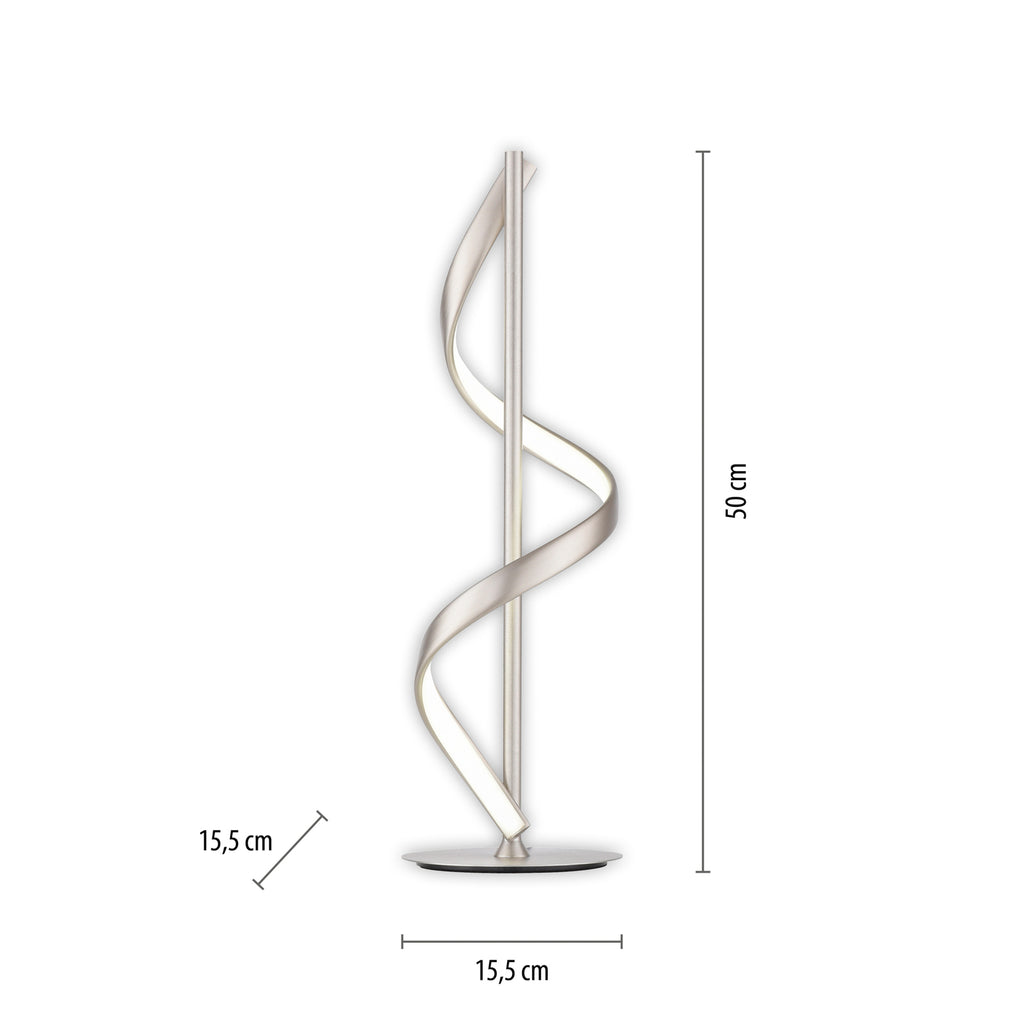 LED bordlampe Q-Swing dimbar stål 50 cm Zigbee detalj