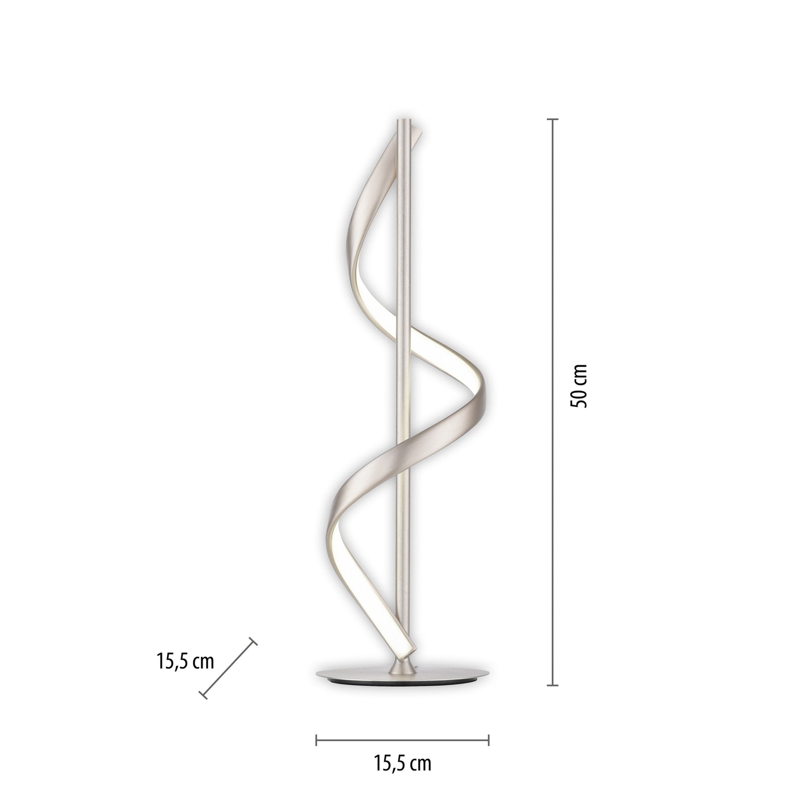 LED bordlampe Q-Swing dimbar stål 50 cm Zigbee detalj