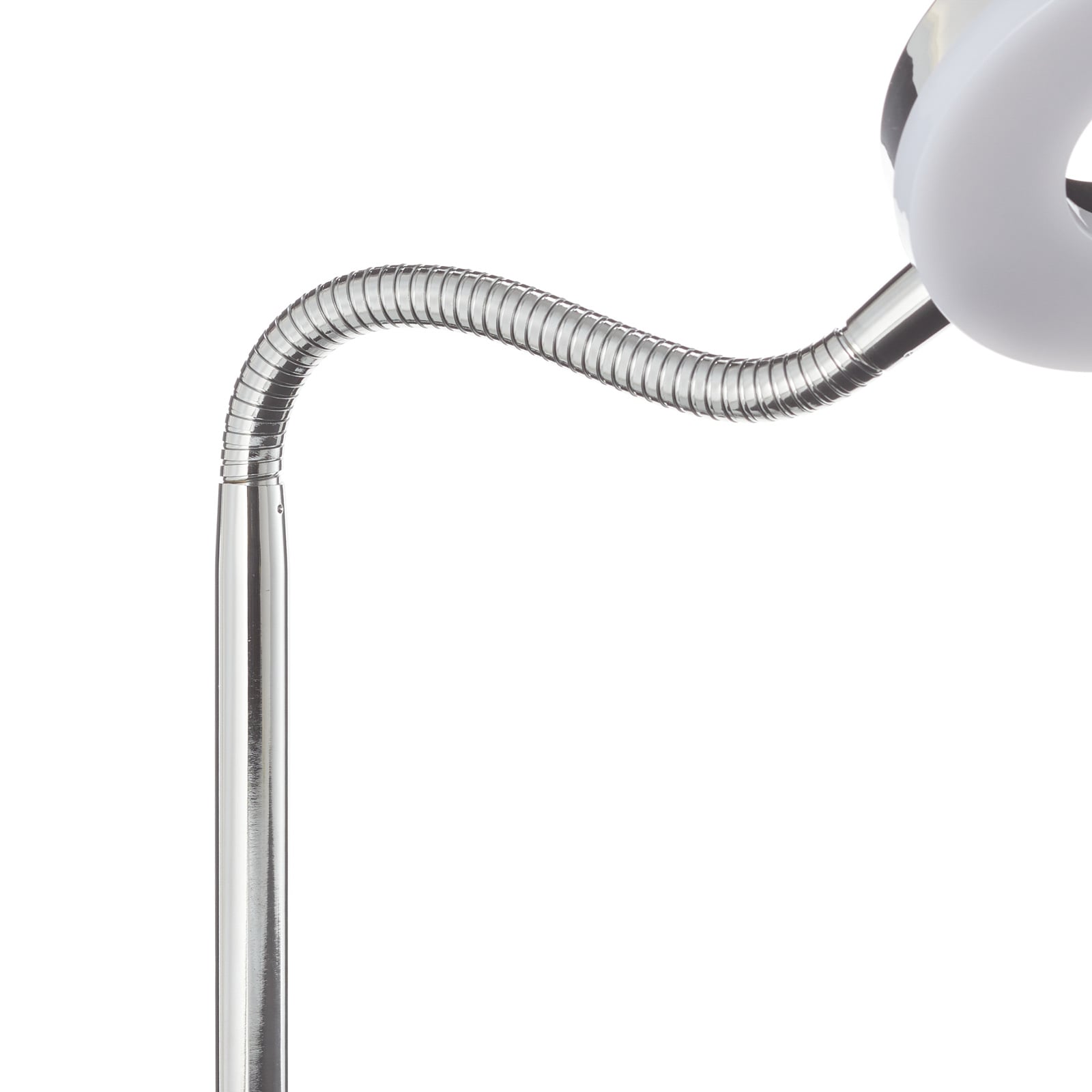 LED bordlampe Rennes krom høydejusterbar med fokus på justering