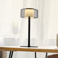 LED bordlampe Rika røykglass dimbar 33 cm høy forfra