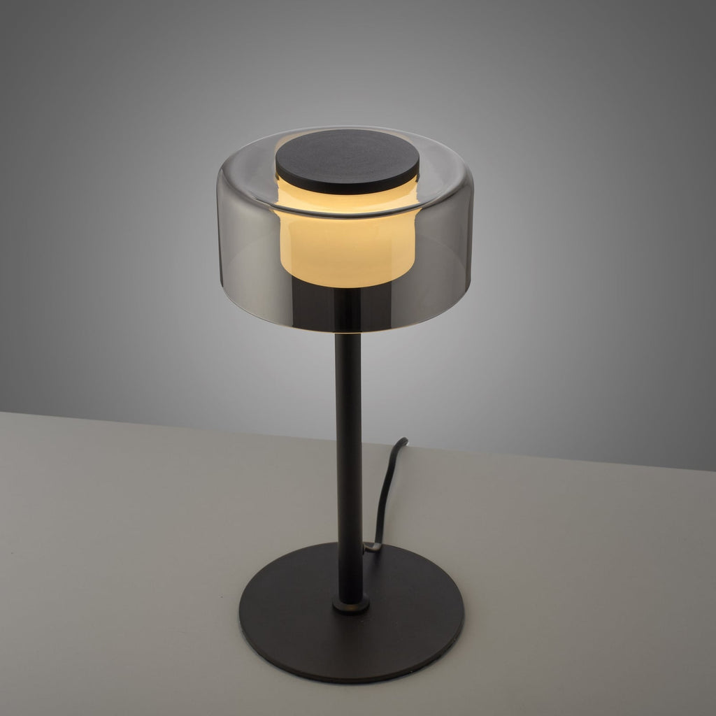 LED bordlampe Rika røykglass dimbar lysstyrkejustering