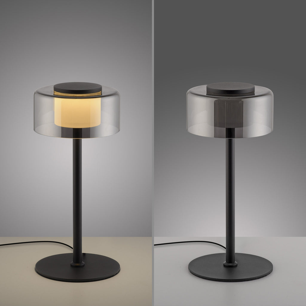 LED bordlampe Rika røykglass dimbar oversikt