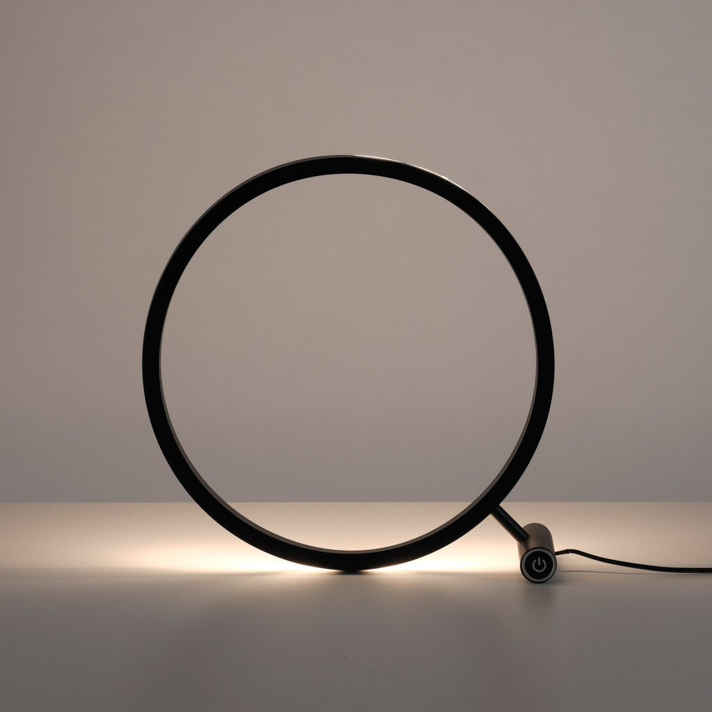 LED-bordlampe Ritus dimbar antrasitt aluminium 28 cm nærbilde av lampehode