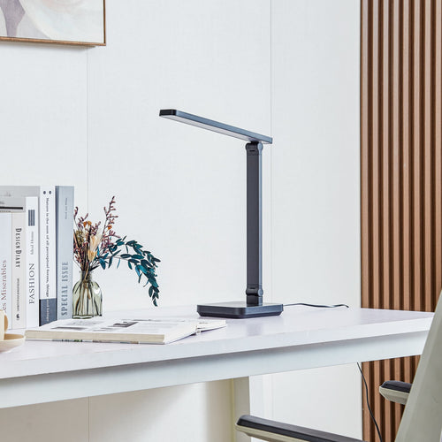 LED bordlampe Rylas dimbar svart CCT USB 6,5W bakside