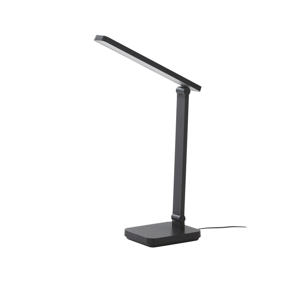 LED bordlampe Rylas dimbar svart CCT USB 6,5W montert på skrivebord