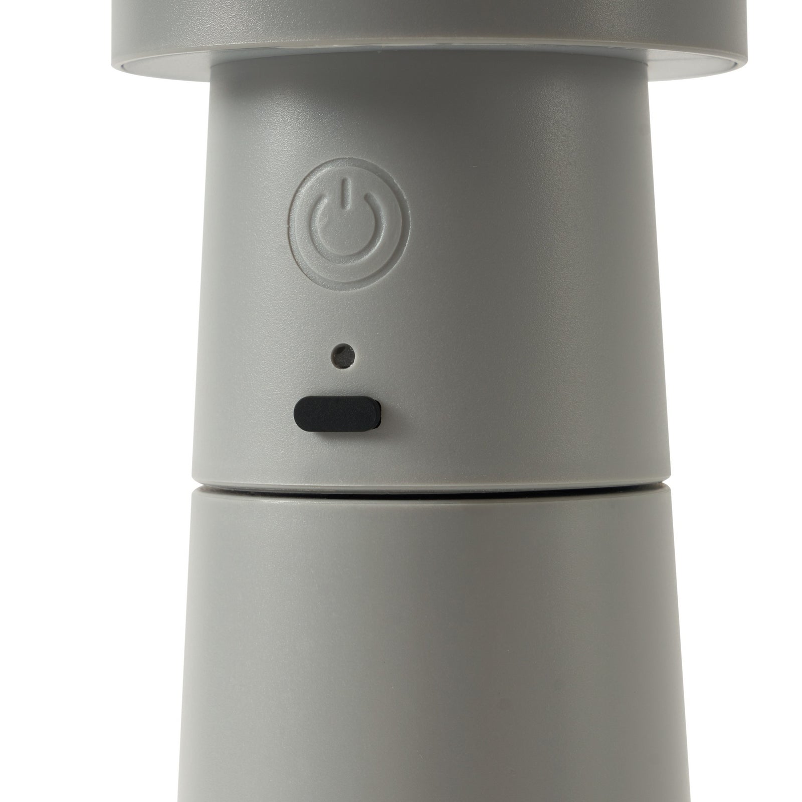 LED bordlampe Salt saltkvern lysegrå oppladbar IP44 USB-kabel
