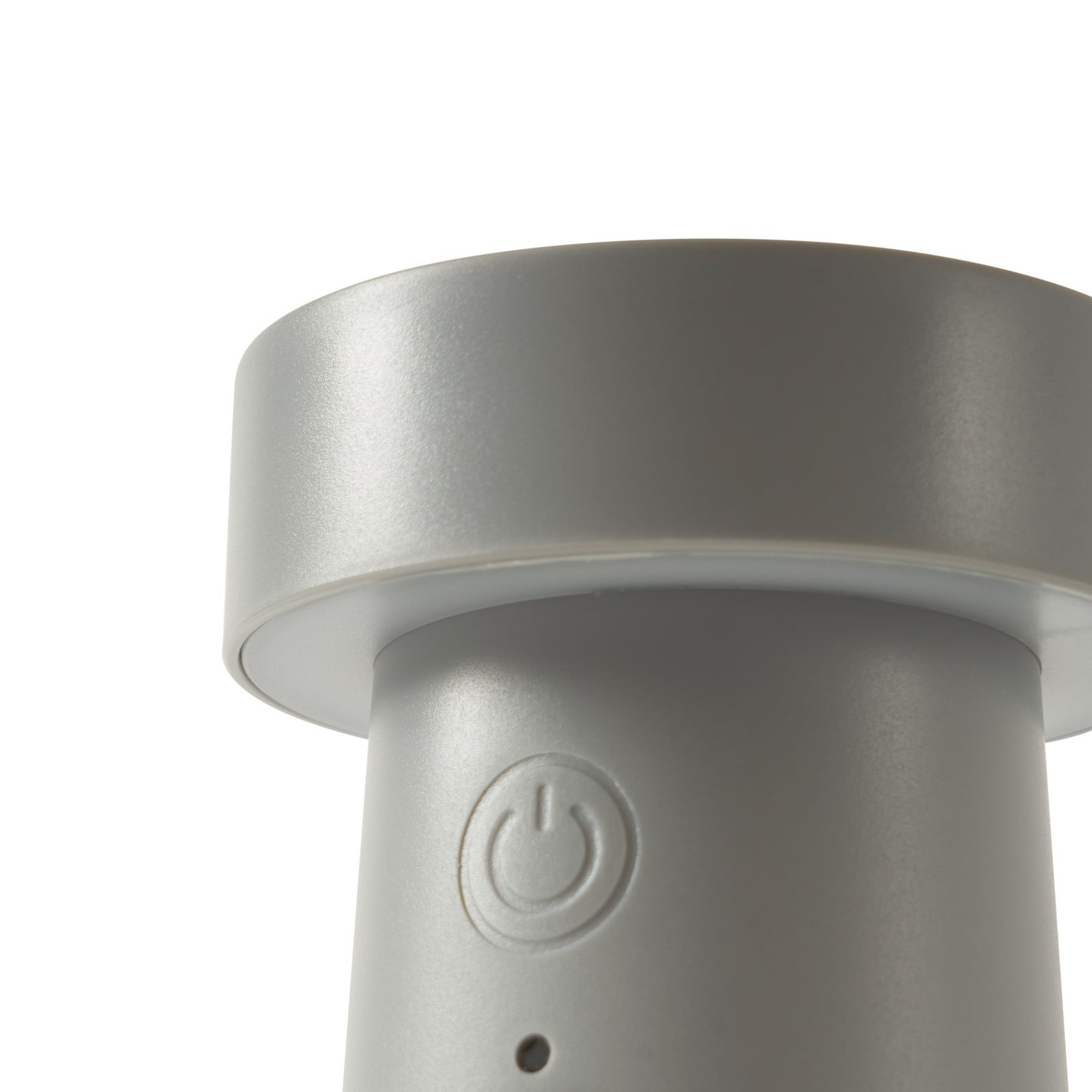 LED bordlampe Salt saltkvern lysegrå oppladbar IP44 bryter