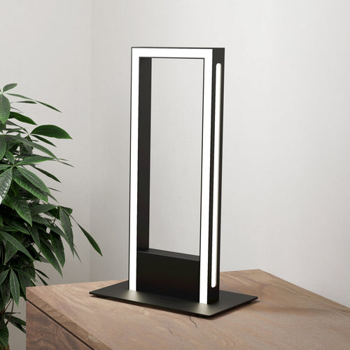 LED bordlampe Savilanas-Z dimbar CCT svart 16W forfra