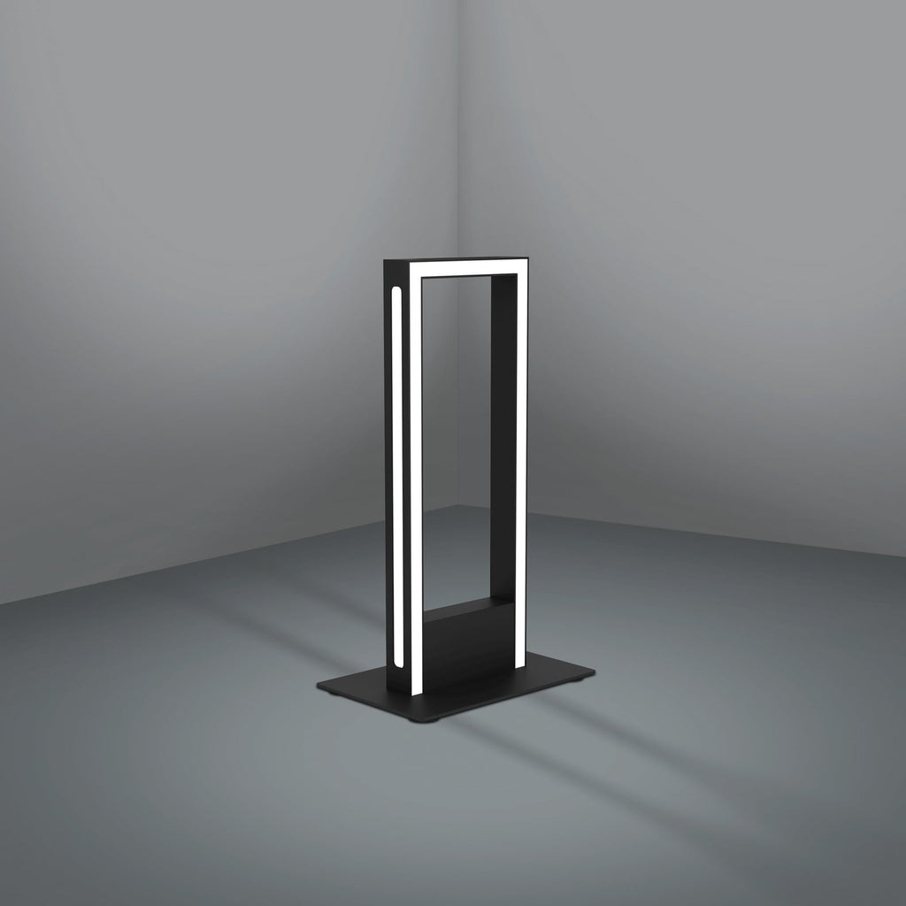 LED bordlampe Savilanas-Z dimbar CCT svart 16W nærbilde av bryter
