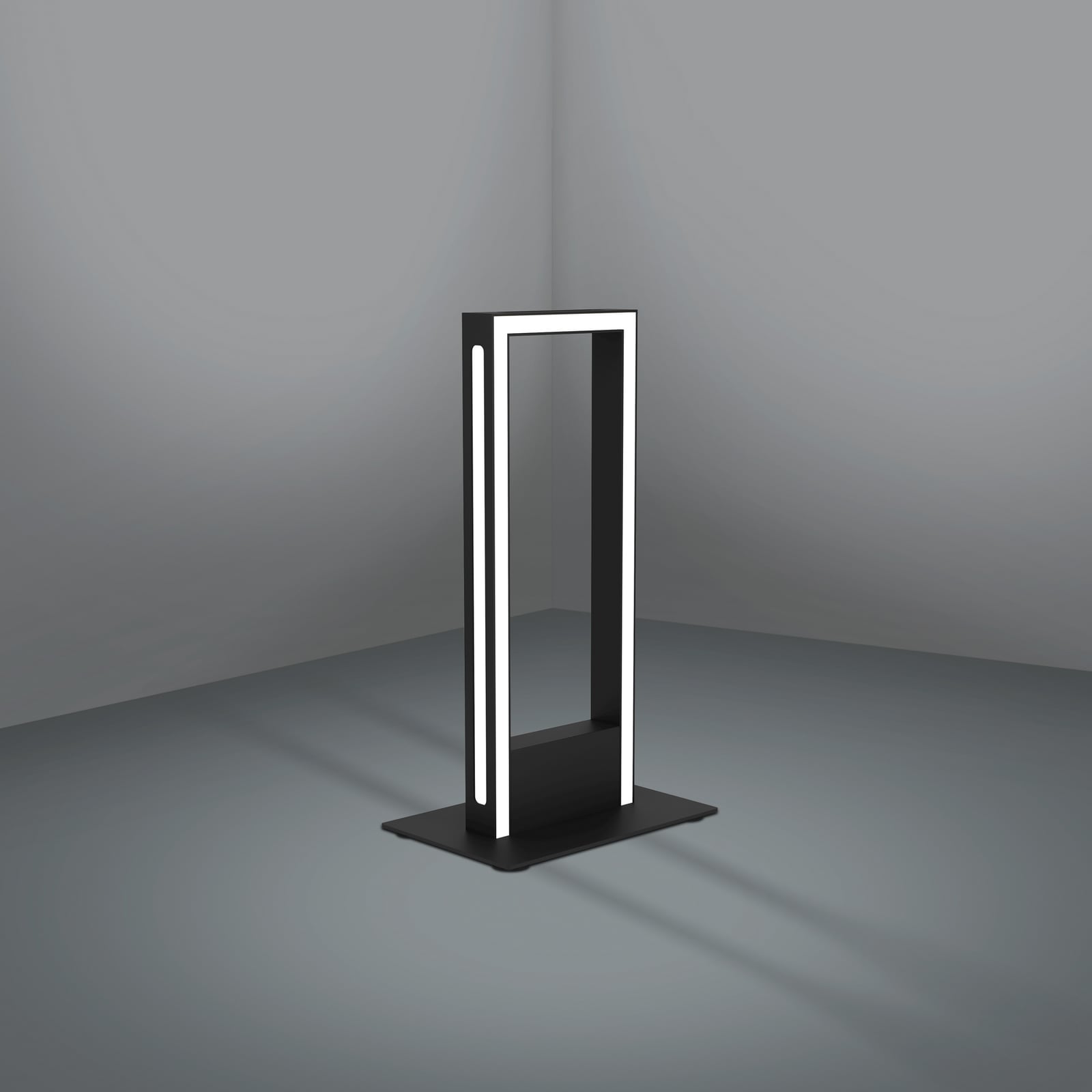 LED bordlampe Savilanas-Z dimbar CCT svart 16W nærbilde av bryter