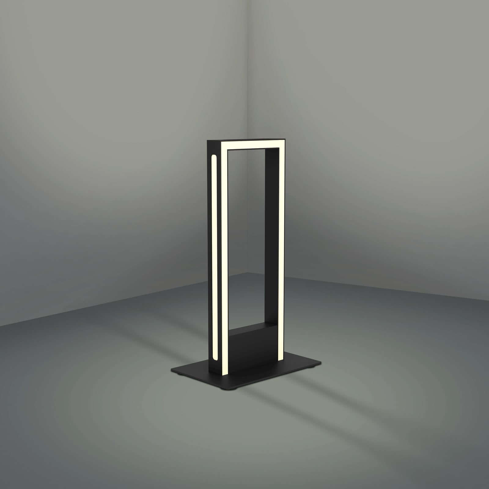 LED bordlampe Savilanas-Z dimbar CCT svart 16W sideprofil