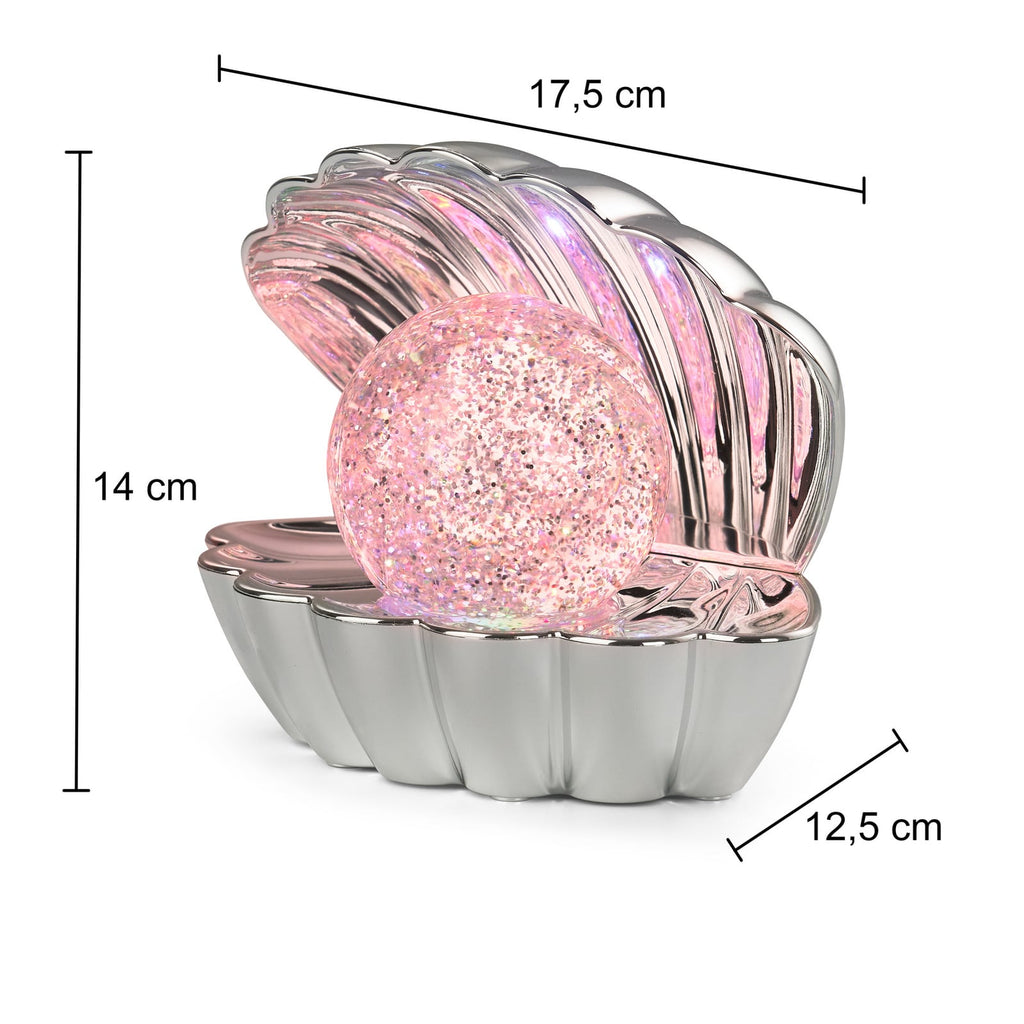 Detalj av LED bordlampe Shelly RGB fargeskiftende krom plast