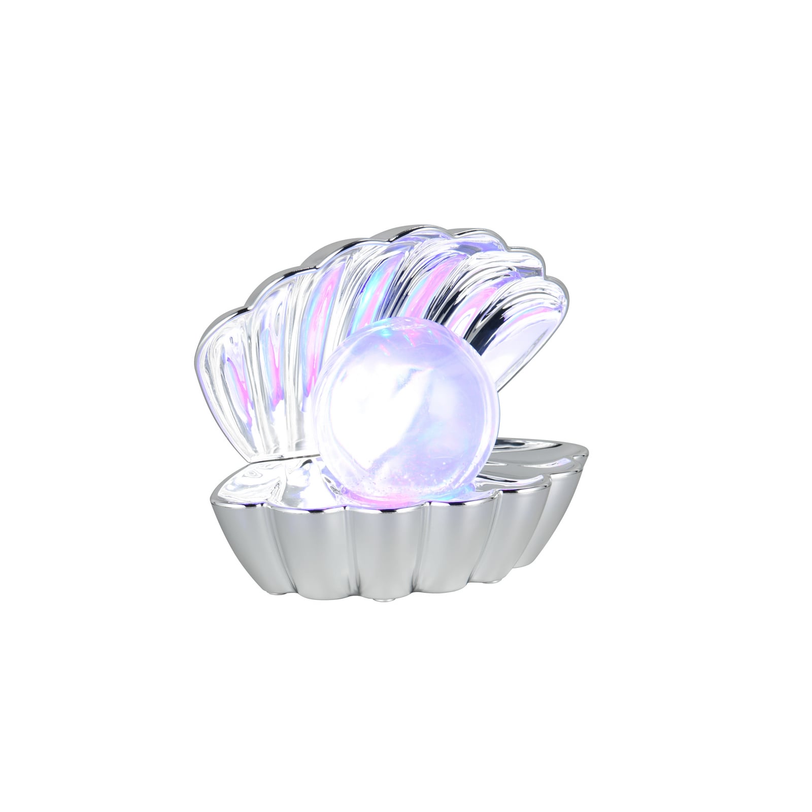 LED bordlampe Shelly RGB fargeskiftende krom plast montert på bord