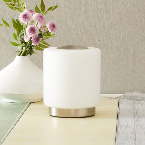 LED bordlampe Simi dimbar berøringsdimmer nikkel bakside